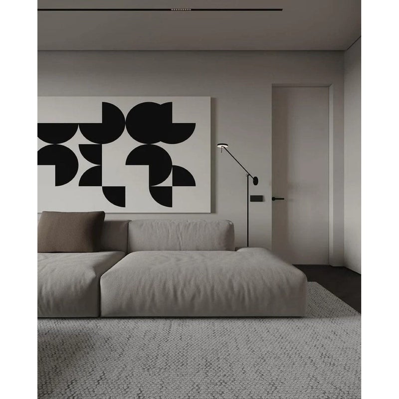 Malazhouse Natural wood and Soft Linen Fabric 4 Seater Sofa - Beige - Image 3